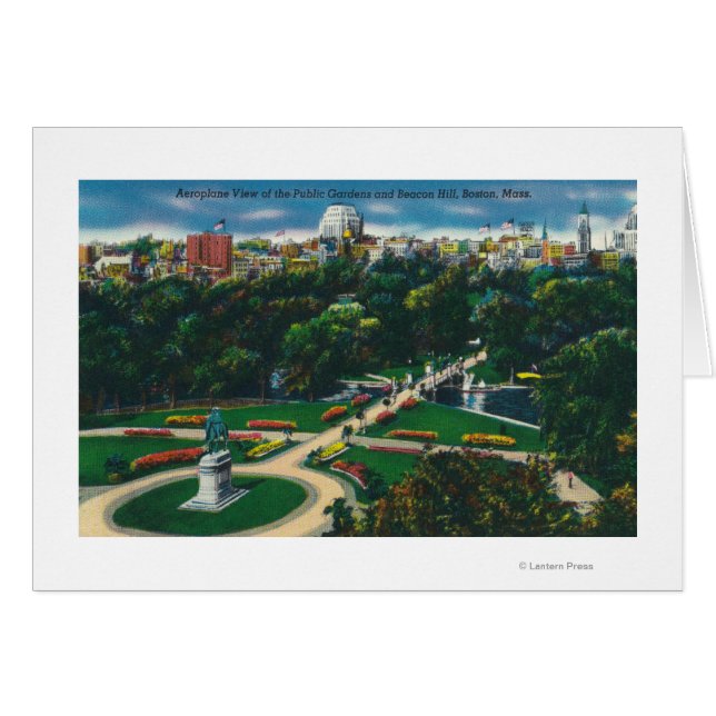 Vista aérea de los jardines públicos, Beacon Hill (Anverso (Horizontal))