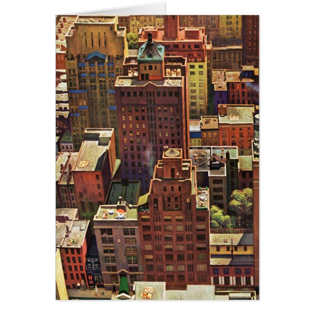 Vista aérea de Nueva York por John Falter (Frente)