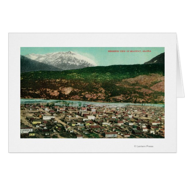 Vista aérea de Skagway, Alaska Skagway, AK (Anverso (Horizontal))