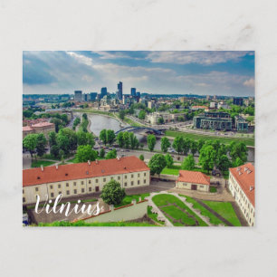 Vista aérea de Vilnius, postal de Lituania