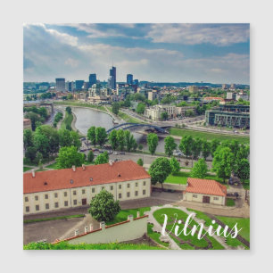 Vista aérea de Vilnius, postal de Lituania