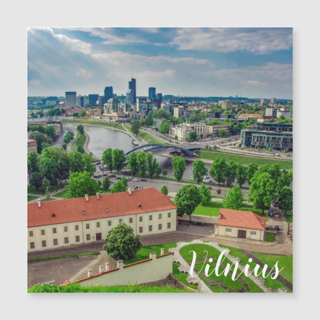 Vista aérea de Vilnius, postal de Lituania (Anverso)