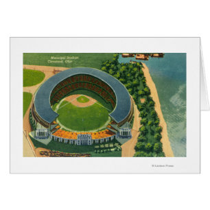 Vista aérea del estadio municipal de Cleveland, OH