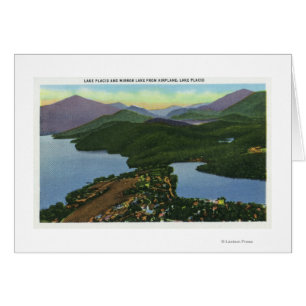 Vista aérea del Lake Placid y del lago mirror