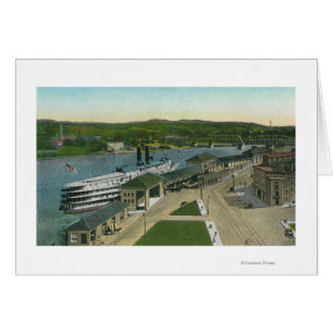 Vista aérea del muelle de navegación de Hudson
