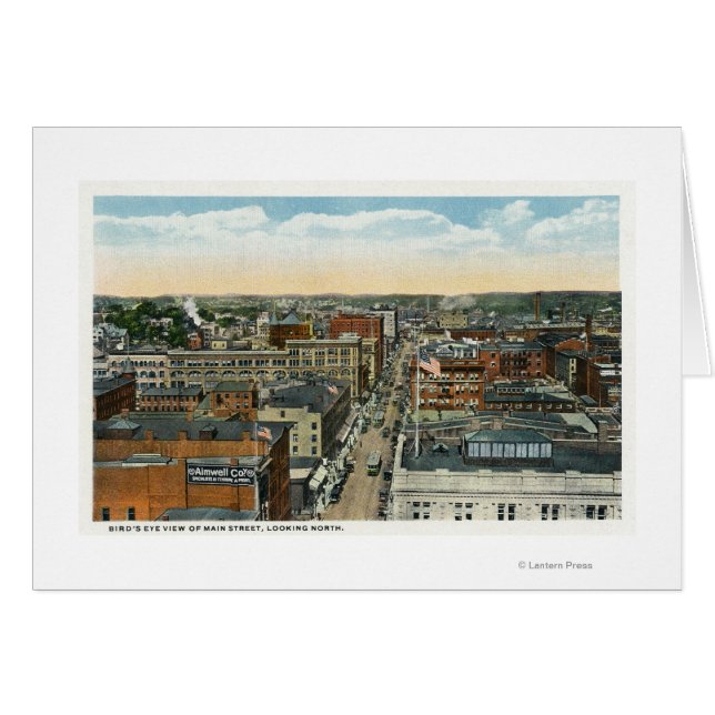 Vista aérea del norte de la calle principal (Anverso (Horizontal))