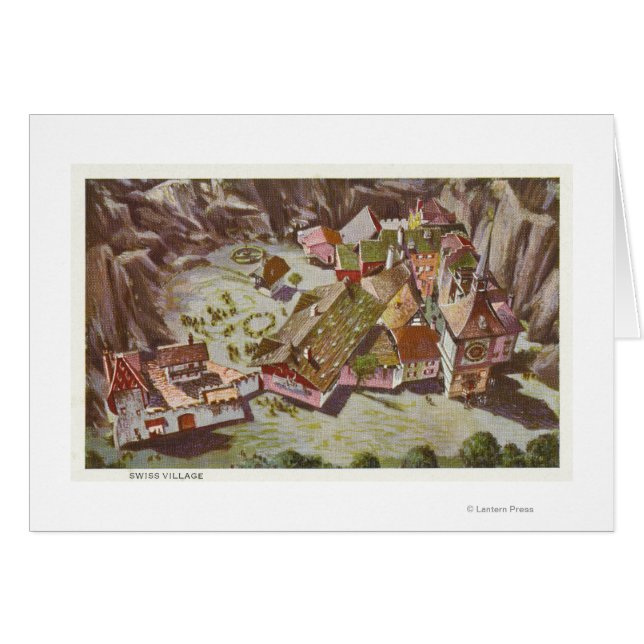 Vista aérea del pueblo suizo (Anverso (Horizontal))