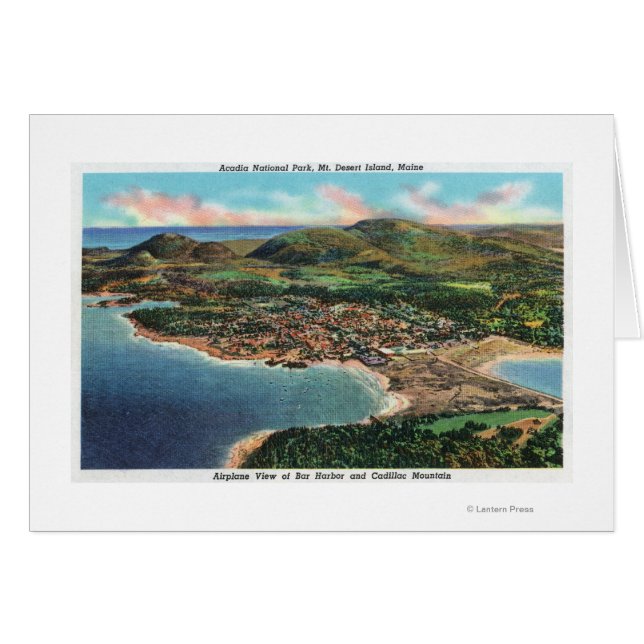 Vista aérea del puerto Bar y del Cadillac (Anverso (Horizontal))