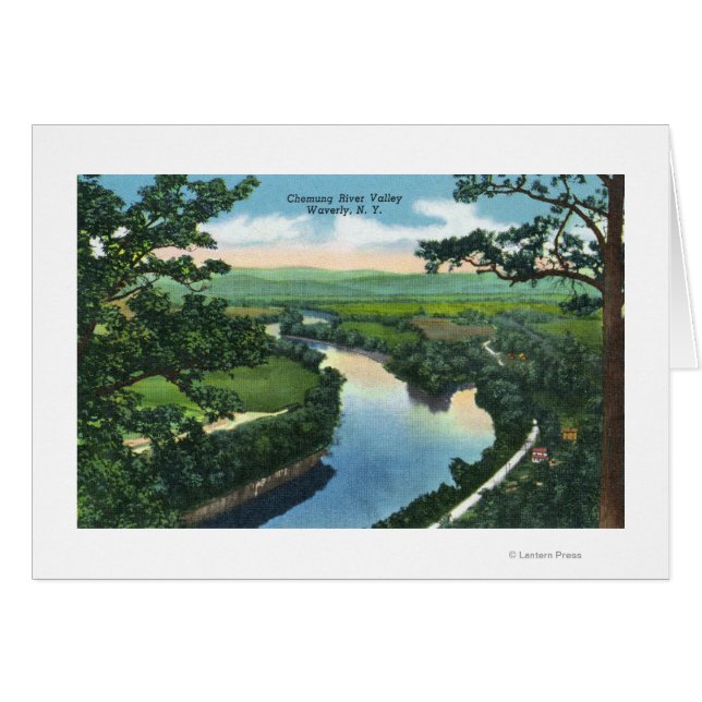 Vista aérea del valle del río Chemung (Anverso (Horizontal))