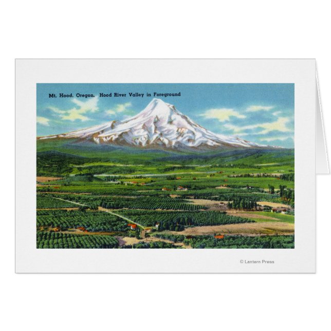 Vista aérea del valle del río Hood y la montaña (Anverso (Horizontal))