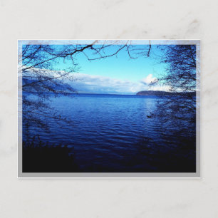 Vista costera de la península de Kitsap, postal de