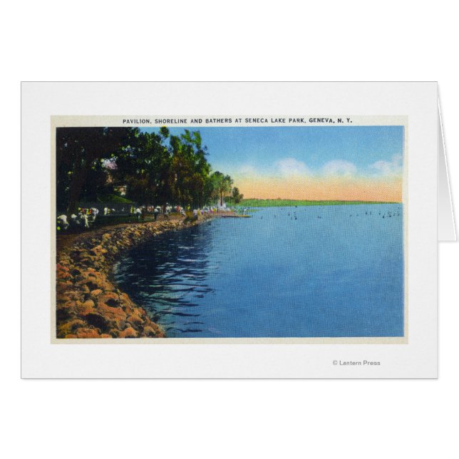 Vista costera del Pabellón del Parque Lago Seneca (Anverso (Horizontal))