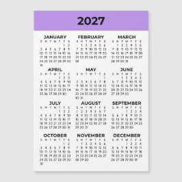 Vista de año completo Calendario magnético de lava