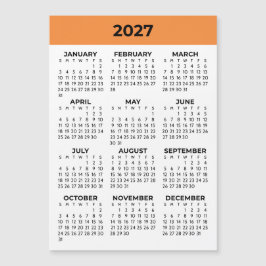 Vista de año completo Calendario magnético de Tang