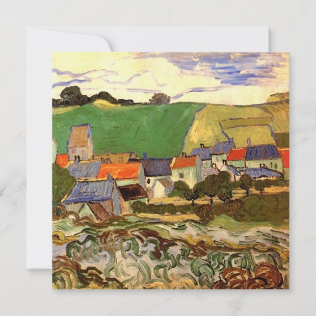 Vista de Auvers por Vincent van Gogh (Anverso)