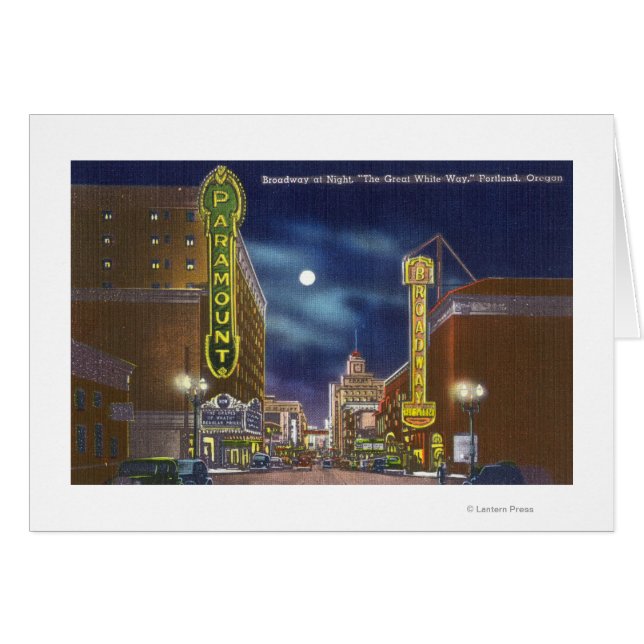 Vista de Broadway de noche (Anverso (Horizontal))