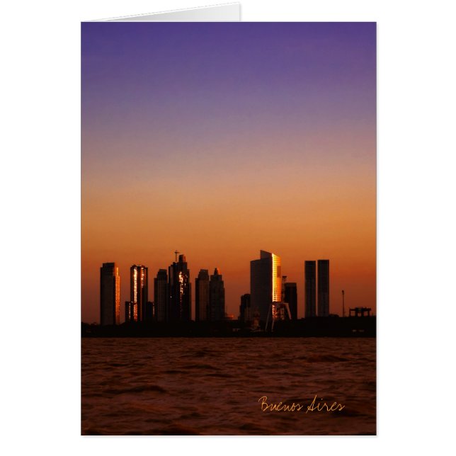 Vista de Buenos Aires al atardecer (Frente)