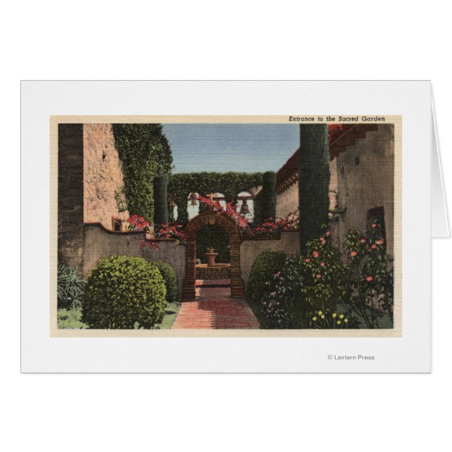 Vista de entrada al jardín sagrado (Anverso (Horizontal))
