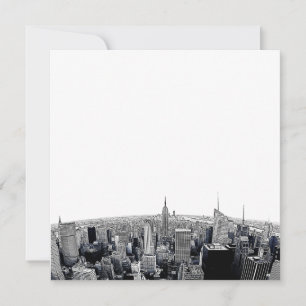 Vista de Fisheye de NYC Skyline Etched