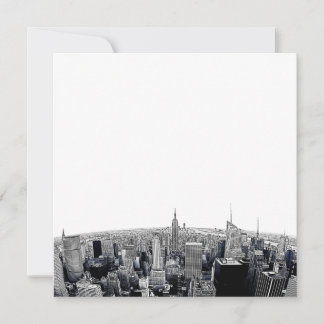 Vista de Fisheye de NYC Skyline Etched
