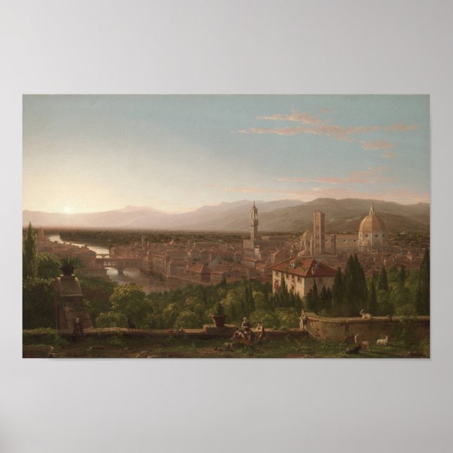 Vista de Florencia — Impresión Thomas Cole (Frente)