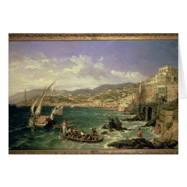 Vista de Génova, 1854 (aceite en lona) (Anverso (Horizontal))