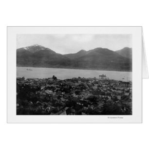 Vista de Juneau, Alaska y S.S. Burnside en