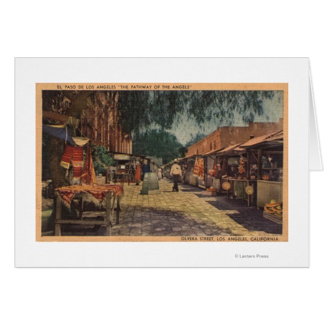 Vista de la calle Olvera (El Paso de Los Ángeles) (Anverso (Horizontal))