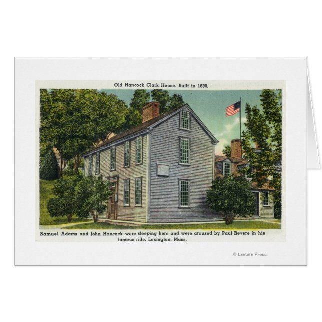 Vista de la casa de Hancock Clark, Paul Revere Rod (Anverso (Horizontal))