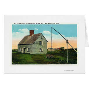 Vista de la casa del ataúd, más vieja en la isla