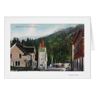 Vista de la ciudad de Mission StreetKetchikan, AK