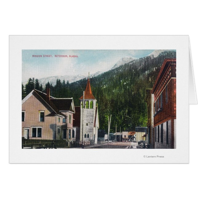Vista de la ciudad de Mission StreetKetchikan, AK (Anverso (Horizontal))