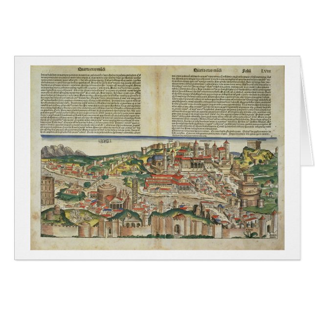 Vista de la ciudad de Roma, de la Nuremberg Chron (Anverso (Horizontal))