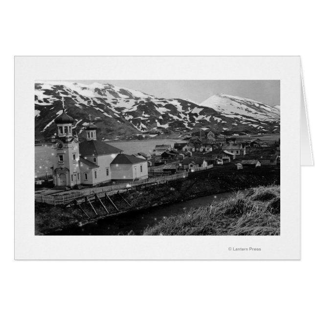 Vista de la ciudad de Unalaska, Fotografía de Alas (Anverso (Horizontal))