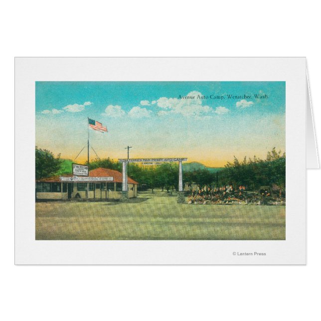 Vista de la entrada del Auto Camp de la Avenida (Anverso (Horizontal))