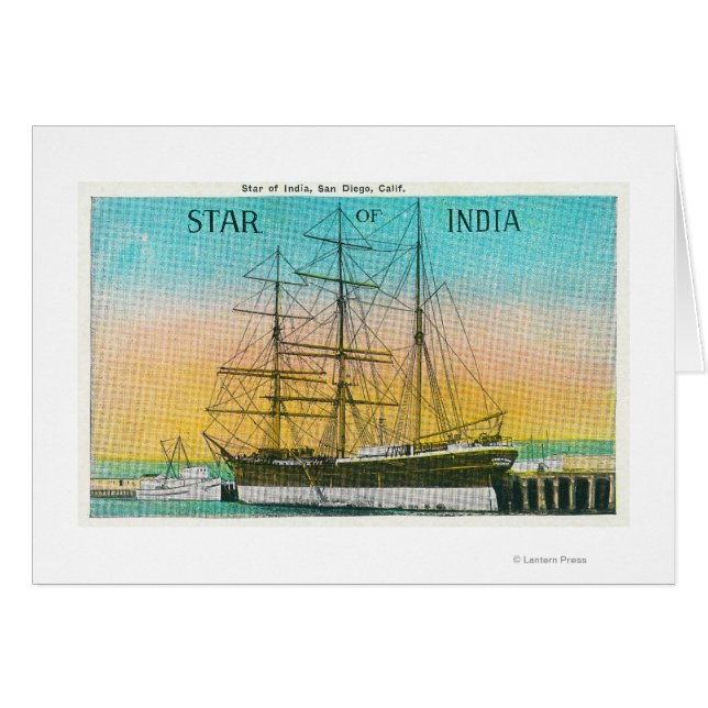 Vista de la estrella de barco atracado en India (Anverso (Horizontal))
