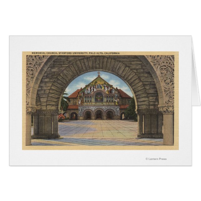 Vista de la Iglesia Memorial, Stanford U. (Anverso (Horizontal))