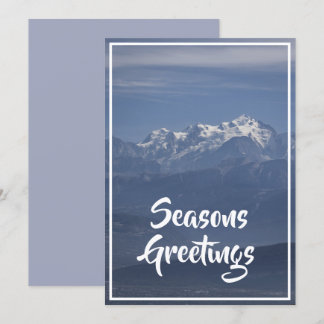 Vista de la nevada cima del Mont Blanc en Navidad