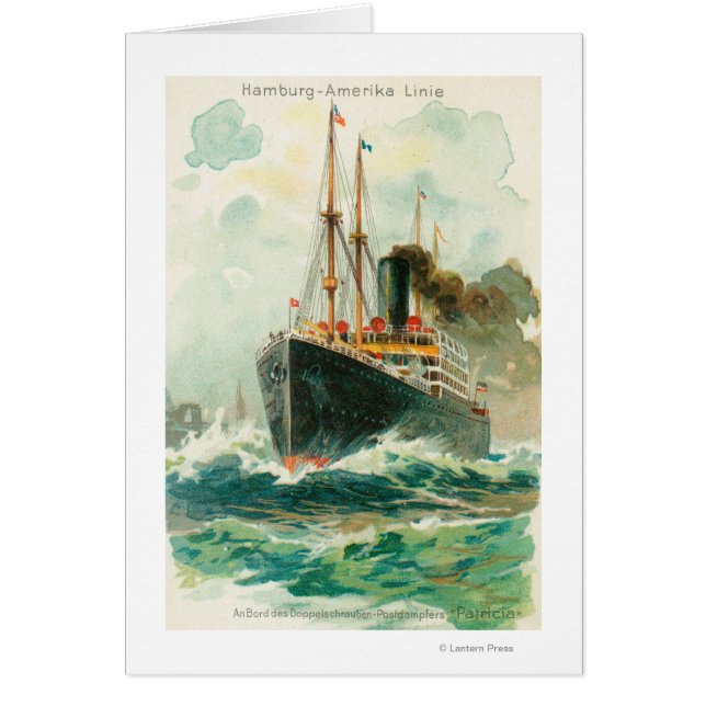 Vista de la Patricia en el Mar, Hamburgo-América (Frente)