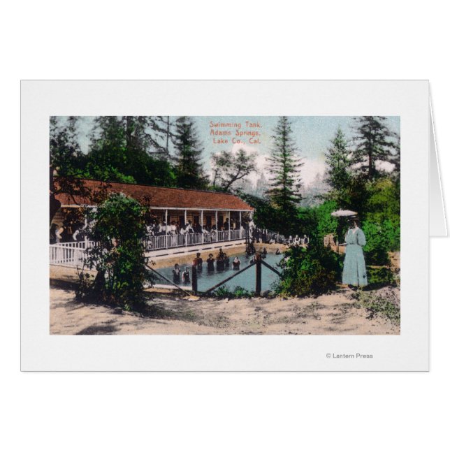 Vista de la piscina Adams Springs, CA (Anverso (Horizontal))