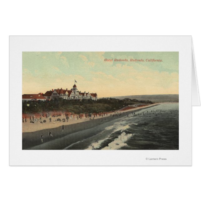 Vista de la playa y del Hotel Redondo (Anverso (Horizontal))