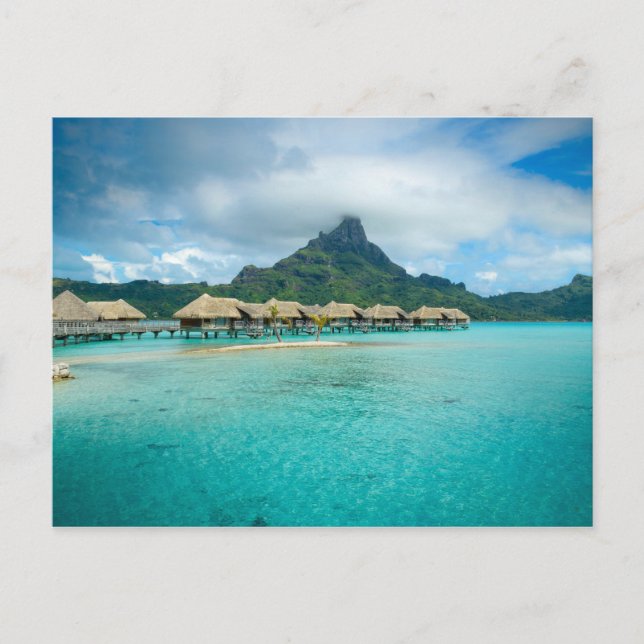 Vista de la postal de la isla Bora Bora (Anverso)