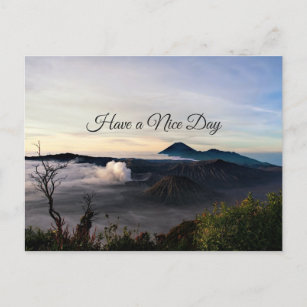 Vista de la postal del Monte Bromo Indonesia