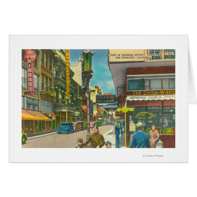 Vista de la Sección de Negocios de Chinatown (Anverso (Horizontal))