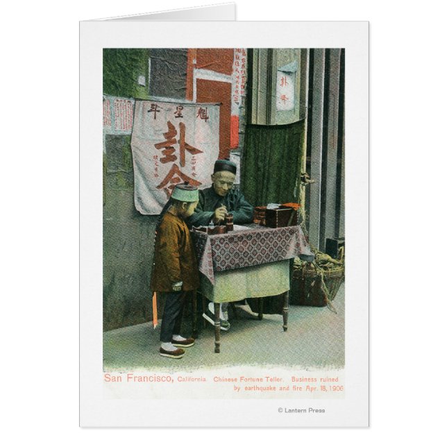 Vista de la telonera china de fortuna en la mesa (Frente)