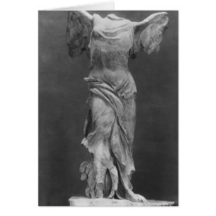 Vista de la victoria Samothrace en museo del