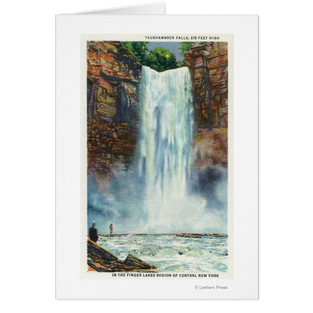 Vista de las caídas de taughannock desde abajo (Frente)