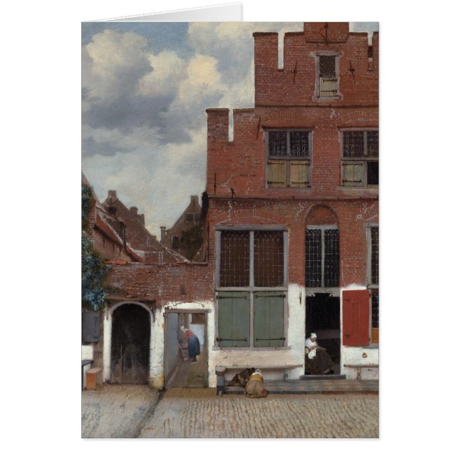 Vista de las casas en Delft The Little Street (Frente)