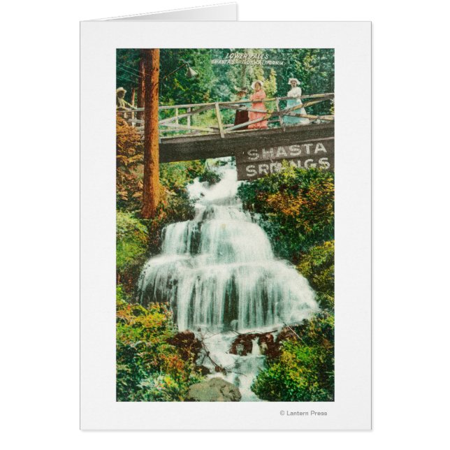 Vista de las cataratas bajas Shasta Springs, CA (Frente)