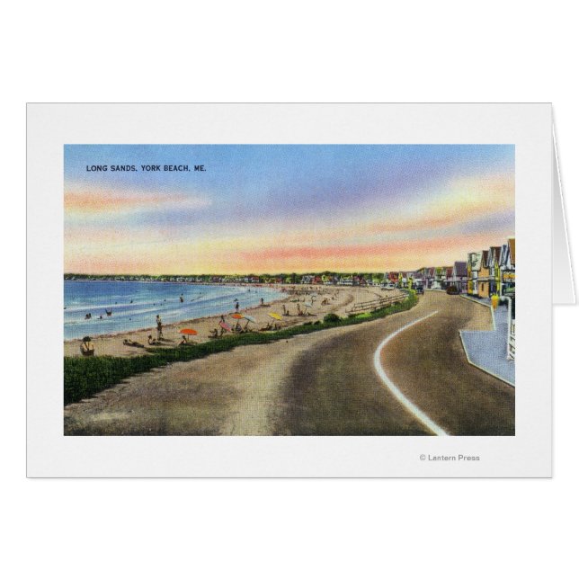 Vista de las largas playas de York Beach (Anverso (Horizontal))